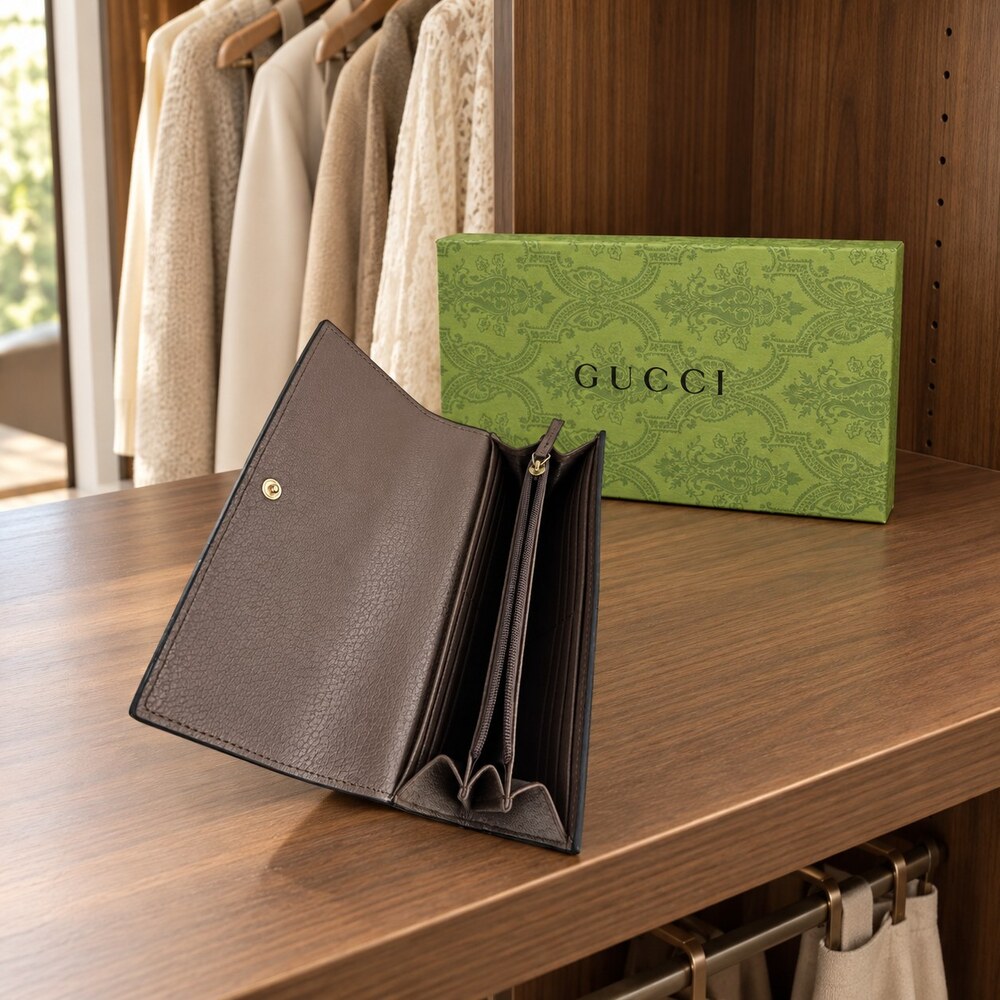 Gucci Ophidia Jumbo GG Canvas Long Flap Wallet - Picture 6 of 6